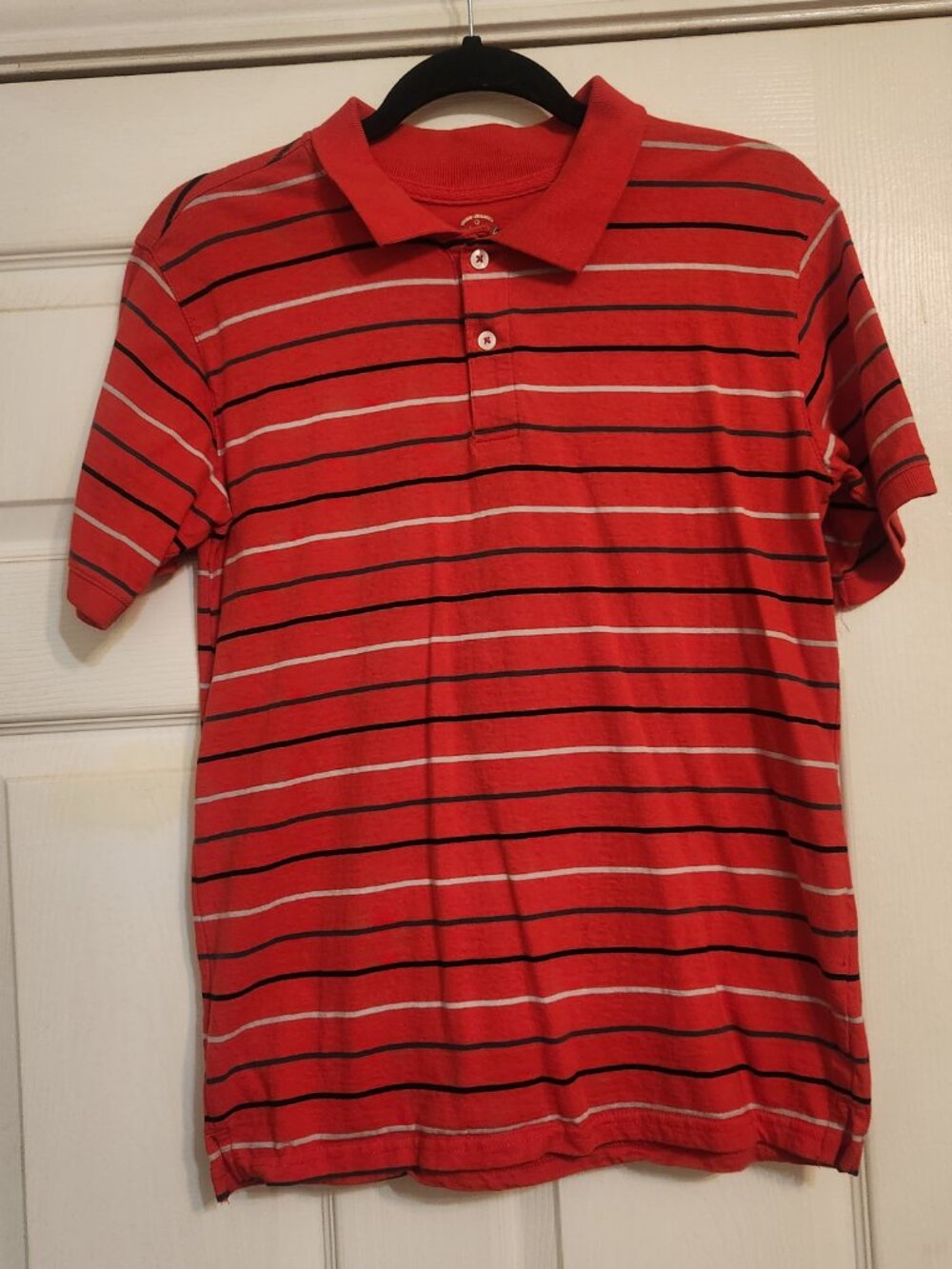 Faded Glory Red Stripe Polo Shirt Size XXL (18)